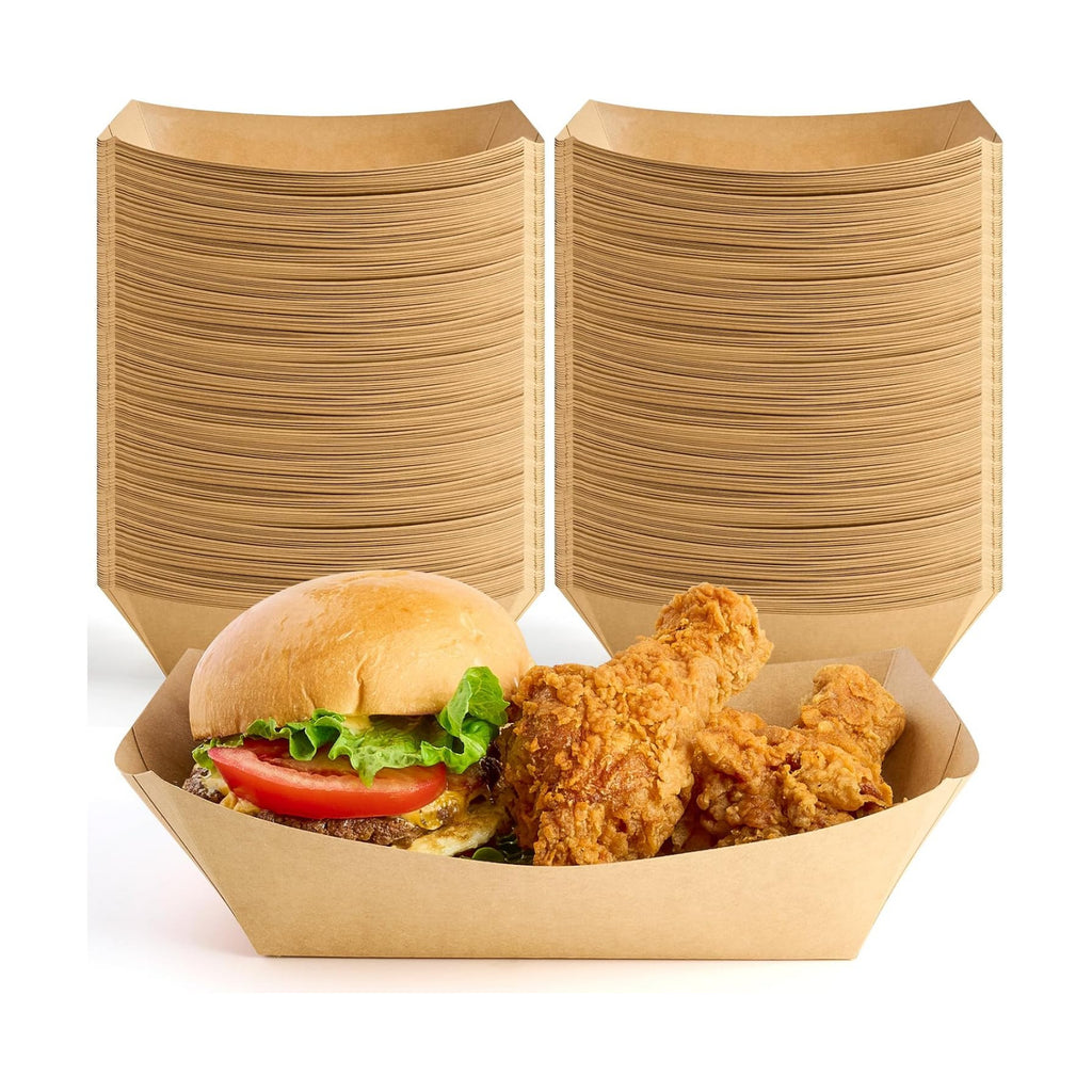ZORRITA 100 Pack 5 LB Extra Large Paper Food Trays