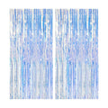 2 Pack Iridescent Backdrop Party Decorations Tinsel Curtain Party Backdrop Foil Fringe Birthday Decorations Photo Booth Streamer Backdrop Pink Theme Bachelorette Graduation Party Decorations