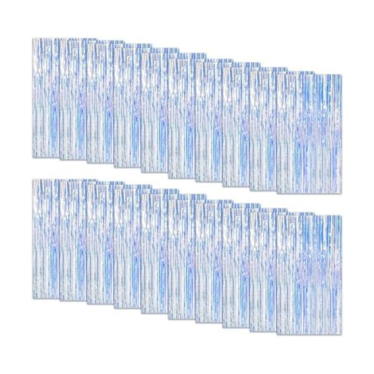 20 Pack Foil Curtain Backdrop Iridescent Metallic Tinsel Foil Fringe Curtains Photo Booth Props for Birthday Wedding Engagement Baby Shower Bachelorette Christmas Holiday Celebration Party Decoration