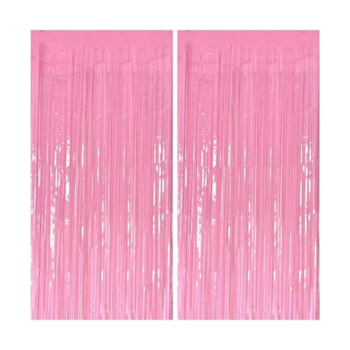 2 Pack Foil Curtain Pink Backdrop Streamers Metallic Tinsel Fringe Curtains Photo Booth Props for Birthday Wedding Engagement Bachelorette Christmas Holiday Celebration Party Decorations