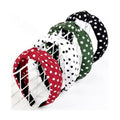 Huachi Polka Dot Headbands for Women Trendy Knotted Headbands for Girls Christmas Cute Top Knot Head Bands for Women's Hair Non Slip Fashion Hair Accessories for Women Girls