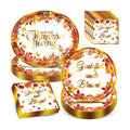 100PCS Thanksgiving Paper Plates and Napkins Set- (25 Guests)