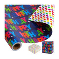 woric Birthday Wrapping Paper Boy Roll 17 Inch x 36 Feet