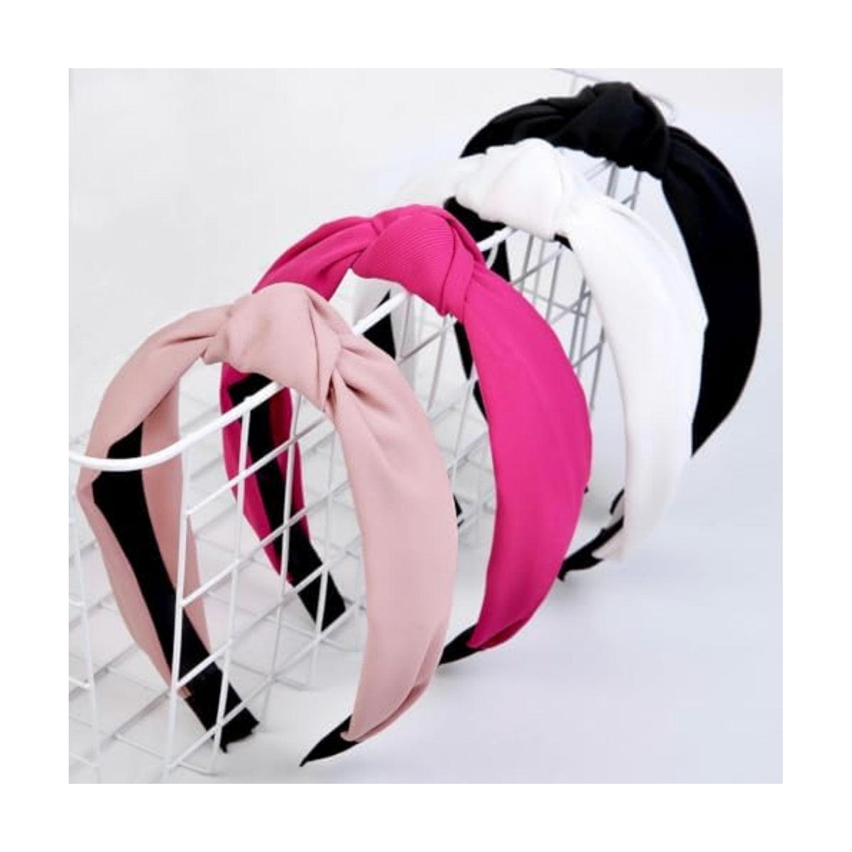 Huachi Pink Headbands for Women Girls Valentine‘s Day Head bands Non Slip Cute Knotted Headbands Fashion Womens Headband Wide Top Knot Hairband for Women‘s Hair Pink Girls Hair Accessories for Women
