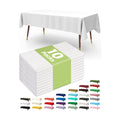 Pureegg Plastic Table Cloth Disposable 54 x 72 Inch 10 Packs, White