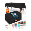 Pureegg Plastic Table Cloth Disposable 54 x 156 Inch 10 Packs, Black