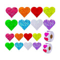 1000Pcs Shining Laser Heart Stickers,1Inch Scrapbook Heart & 1.5inch Romance Love Stickers for Kids Valentine’s Day Supplies Valentines Day Mothers Day Decor