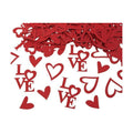Penta Angel 100Pcs Love Heart Confetti Red Love Letter Table Scatter Confetti Sprinkles for Valentine Day Wedding Engagement Anniversary Party Decoration (Heart, Red)