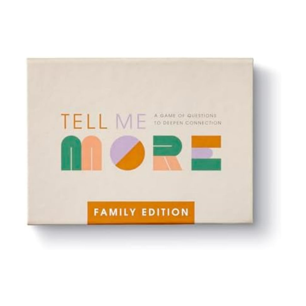 Tell Me More: Family Edition - A Family Conversation Starter Game of 52 Questions to Foster Communication and Deepen Connections