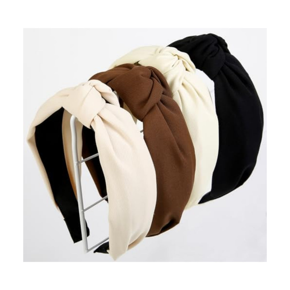Huachi Knotted Headbands for Women Trendy Non Slip Womens Headbands with Knot, Wide Thick Head Bands for Women, Fashion Top Knot Headband for Girls Hair Accessories
