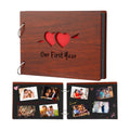 Cinnvoice Our First Year Scrapbook, 1-Year Down Photo Album for Couples Handmade DIY Memory Notebook Family Photo Album for Couples Husband Wife Memory Book(Our First Year-red)