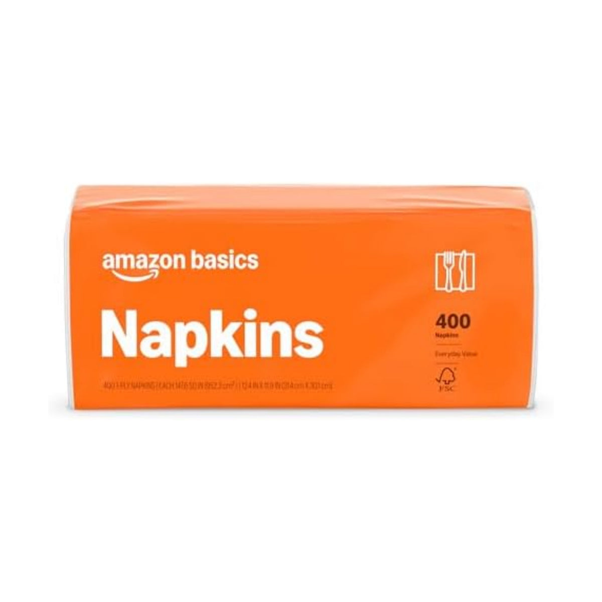 Amazon Basics Everyday Paper Napkins, 400 Count