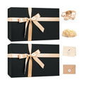 LIFELUM Black Magnetic Gift Box for Birthday Presents, 14"x8.5"x4.5"