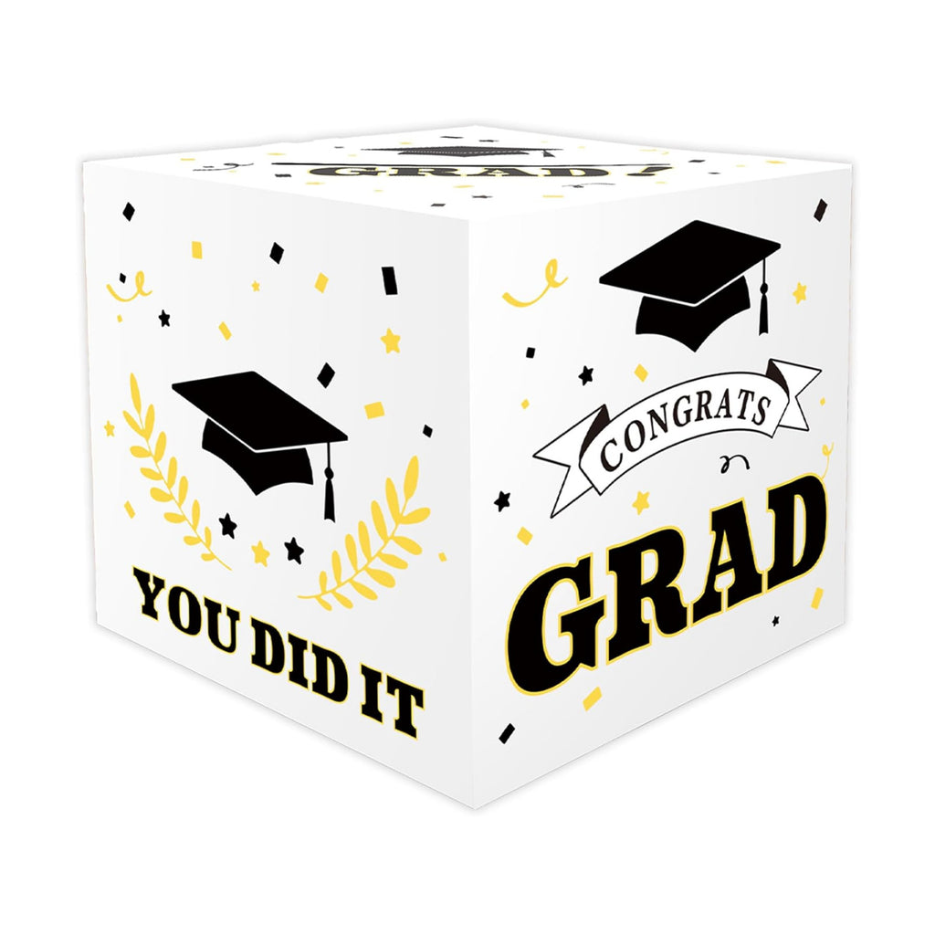 Graduation Card Box 2026 Graduations Decorations, White Graduation Card Box for Party 2026, Grad Cards holder Class of 2026 for College High School Gift Decor Supplies