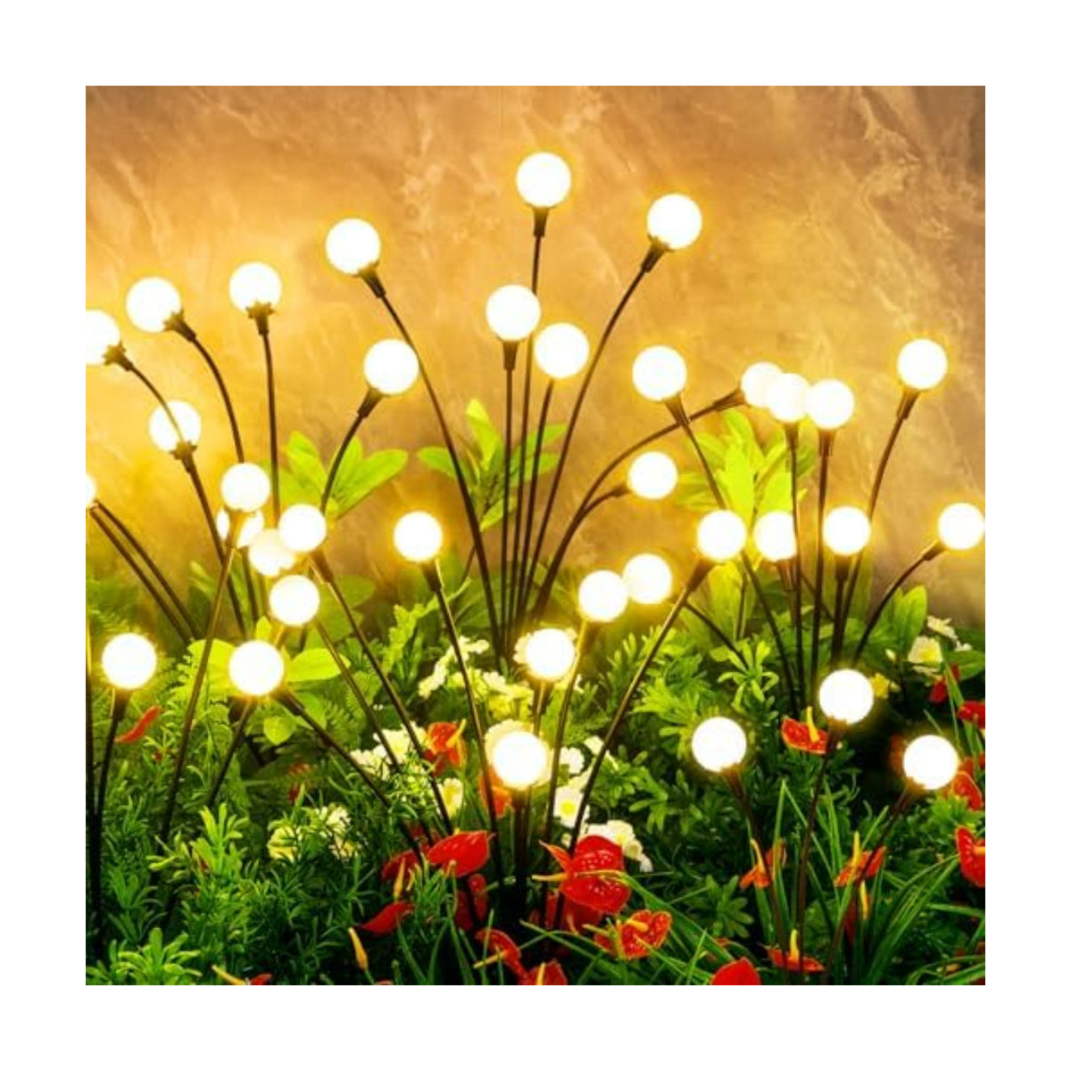 vignuto Solar Lights Outdoor Waterproof,6 Packs 48LED, Garden Decor, Patio Decor, Firefly Lights Solar Outdoor, Unique Gifts for Women