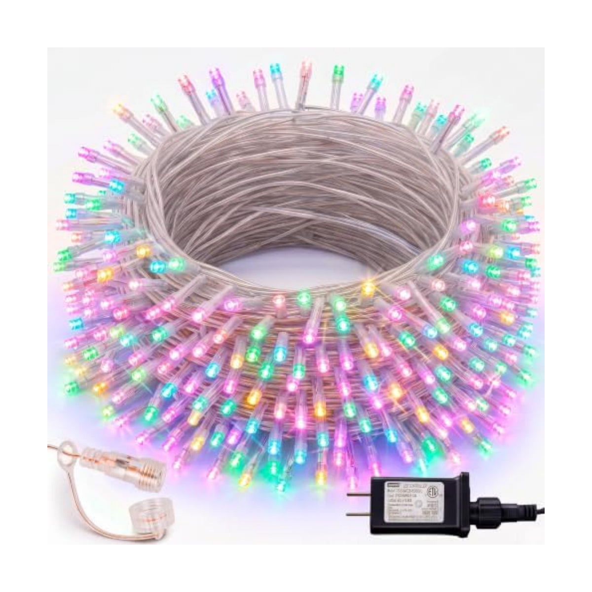 Dazzle Bright 300 LED Easter String Lights, 100 FT Colorful Connectable Waterproof String Lights Clear Wire with 8 Modes, Easter Decorations for Indoor Outdoor Party Yard Garden (Pastel)