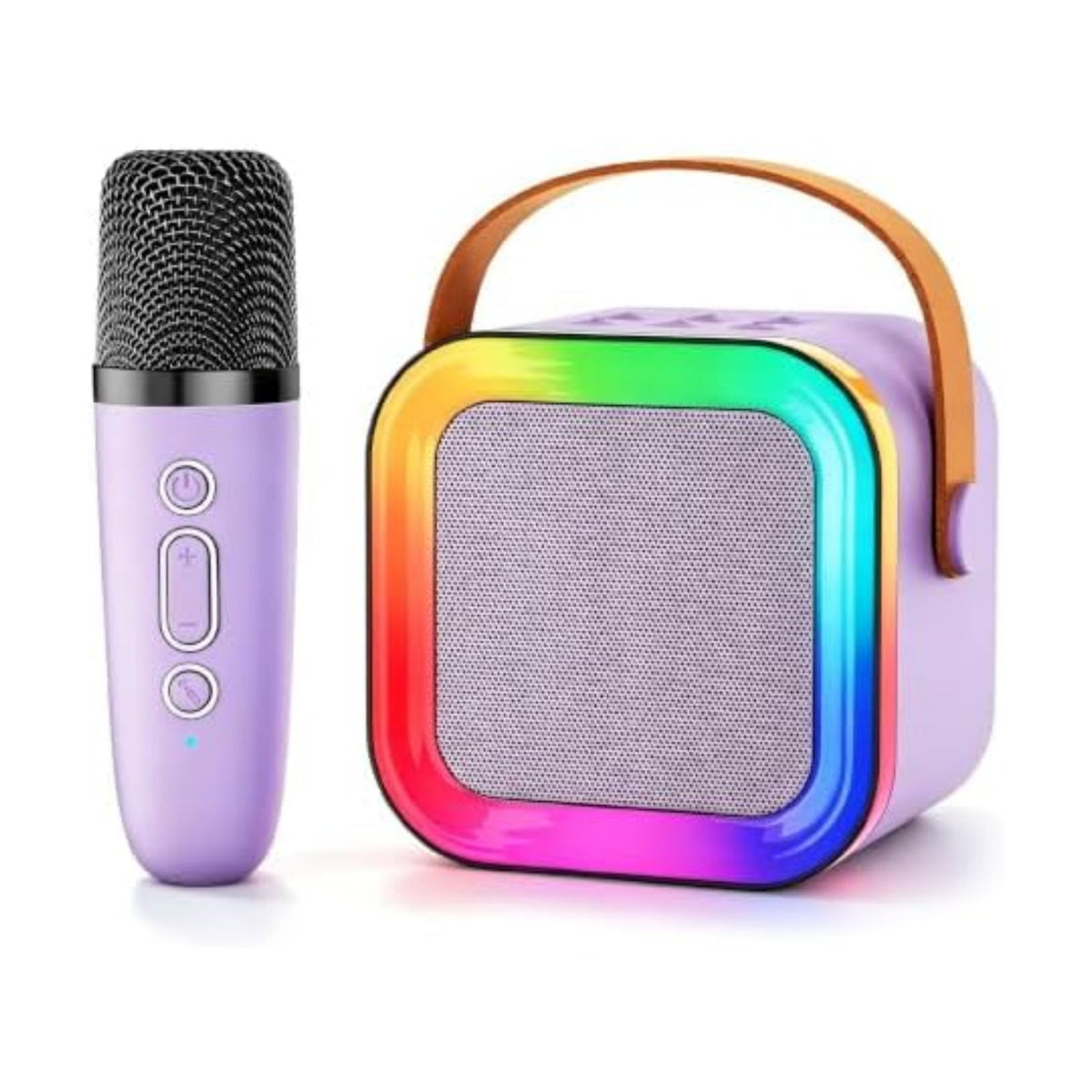 Mini Kids Karaoke Machine Ages 3-12, Wireless Microphones Bluetooth Speaker