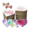 FCECOR 100PCS 4" Wooden Hearts for Crafts, Wood Hearts for Kids Wood Slices DIY Crafts Supplies, Wooden Ornaments Mother's Day Heart Sign for Valentine's Day Crafts, Birthday, Party, Wedding Decor