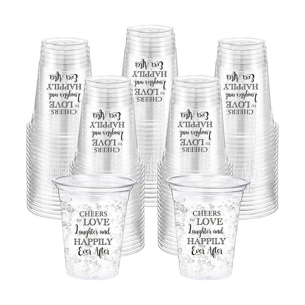 Funnymoom 60 Pack 12 oz Wedding Plastic Cups Bulk