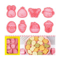 BESEK Easter Cookie Cutters Set: 8 Pcs Embossing Cookie Cutter for Biscuit Fondant Cheese Baking, Easter-Theme patterns