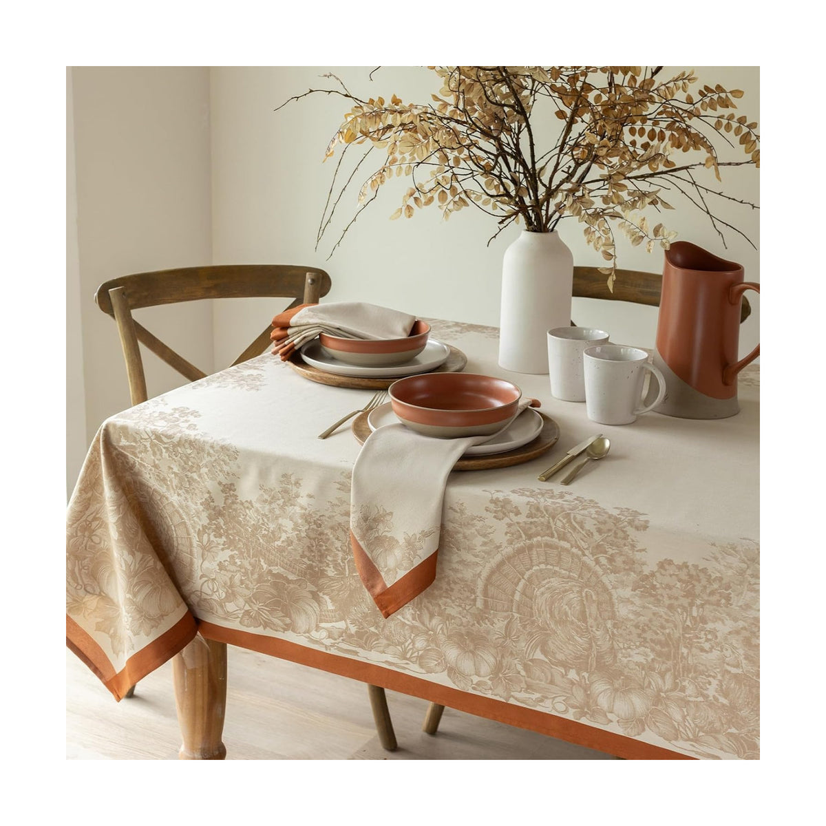 Benson Mills Fall Countryside Tablecloth (Maple 60" x 104" Rectangular)