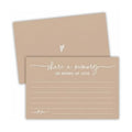 50 Pcs Share A Memory Of Love Cards- 4"x 6" Double Sided Fill- Memory Cards For Wedding, Graduation, Anniversary, Birthday, Retirement Party - Celebration Of Life Keepsake Cards（Minimalism Brown）- A05