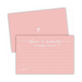 50 Pcs Share A Memory Of Love Cards - 4"x 6"Double Sided Fill- Memory Cards For Wedding, Graduation, Anniversary, Birthday, Retirement Party - Celebration Of Life Keepsake Cards（Minimalism Pink）- A01