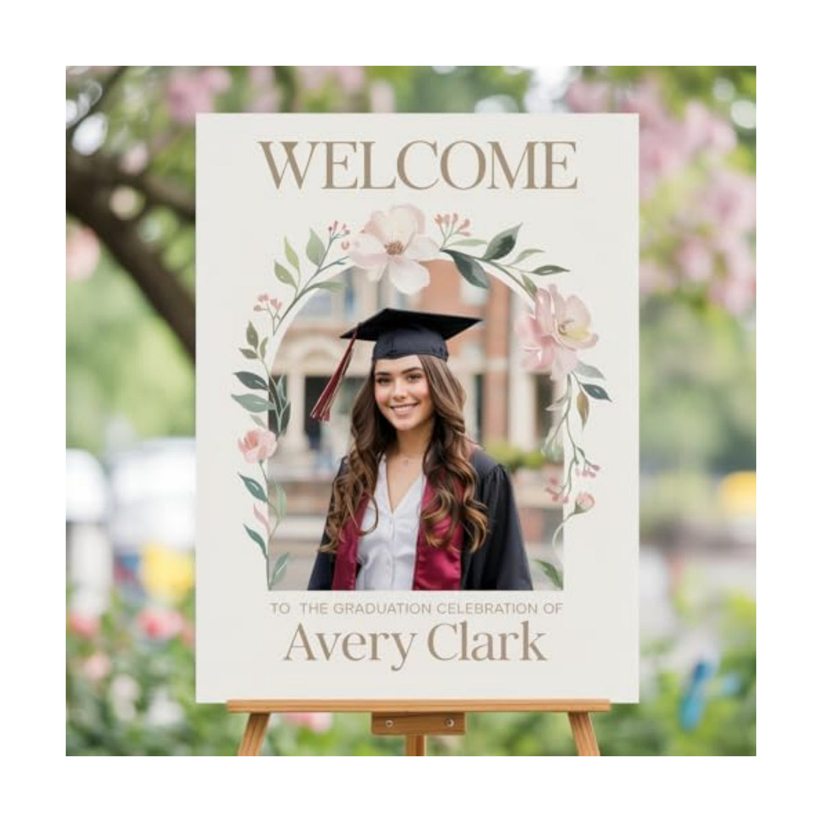 IZI POD Personalized Graduation Welcome Sign, Custom Graduation Party Poster, Graduation Welcome Canvas, Graduation Sign 2026, Graduation Party Decorations, Gifts For Student, Graduates - Style 6