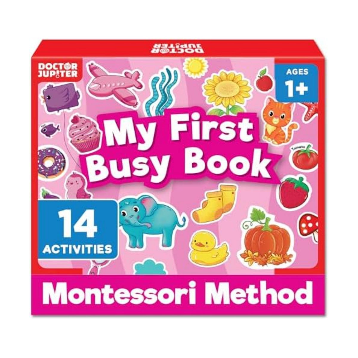Doctor Jupiter My First Montessori Busy Book for Kids Ages 1-2-3 Year Old