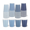 URATOT 60 Pieces 9 Ounce Disposable Paper Cups Gradient Blue Party Cups Drinking Cups for Party, DIY, and Holiday, 4 Colors