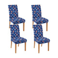 4 Pcs 4th of July American Flag Patriots Stars Dining Chair Covers, Memorial Day Veterans day Independence day Stretch Removable Washable Seat Slipcovers, Labor Day Kitchen Dining Room Hotel Decor