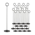 ERYTLLY 16PK Place Card Holders 12 Inch Table Number Holders Table Card Holders Steel Card Holders for Birthdays,Weddings,Photos, Food Signs, Memo Notes, Restaurants (Black)