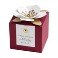 FEIYI 20 PCS Favor Boxes, Burgundy Candy Boxes 2.55x2.55x2.55