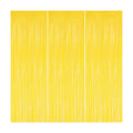 DECOCKRAT 3 Pack Foil Fringe Backdrop - Pastel Yellow Shiny Tinsel Curtains for Party Decoration/Photo Booth Props - 3.3x8.2 FT Metallic Foil Backdrop for Birthday, Wedding, Graduation, Christmas.