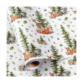 MAYPLUSS Christmas Wrapping Paper Roll - 17 In x 33 Feet - Cute Watercolor Christmas Tree Reindeer Rabbit Squirrel Gift Wrap Paper for New Year, Holiday, Kids
