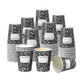 Funtery 100 Pieces Back to School Paper Cups 9 oz Composition Book Cups