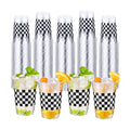 50 Pcs Bee Party Cups 16 oz, Black and White, Race Car