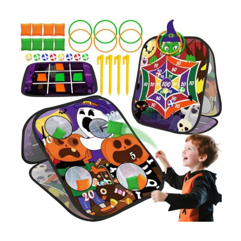 4-in-1 Halloween Party Games Set for Kids Adults