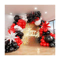 Red and Black White Balloon Arch Kit, 140Pcs Red Black White with Stars Balloon Garland kit, Different Size Balloons for Birthday Graduation Racing Car Poker Card Anniversary Party Decorations