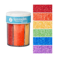 Sweets Indeed Rainbow Sugar Crystals 6 Cell Decorating Jar, 7.83 ounces
