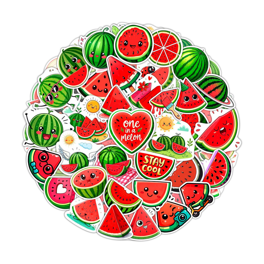 100Pcs Watermelon Stickers and Decals for Water Bottle, One in a Melon Stickers - Watermelon Party Supplies and Decoration - Melon Gifts - Gift for Women & Men