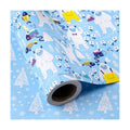 WRAPAHOLIC 30 Inch Reversible Christmas Wrapping Paper - 30 Inch x 33 Feet - Winter Snow Monster and Christmas Tree Wrapping Paper for Xmas Holiday, Party Celebration