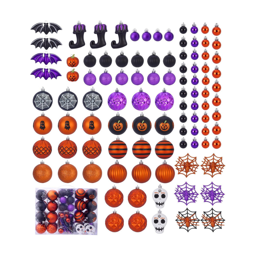 100 Pcs Halloween Ornaments for Tree Decorations, Shatterproof