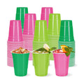 Whaline 60 Pcs Halloween Colored Plastic Cups 16 Oz Light Green Pink Green Plastic Cup Witch Party Disposable Cup for Birthday Baby Shower Party Gathering Festive Celebrations