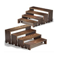 2 Set Wooden Tiered Risers Display Stands for Vendor Events,Stackable Wood Cupcake Display Stand,Farmhouse Decor Wood Dessert Table Display Set,Vendor Booth Display Items,Food Display Risers for Party