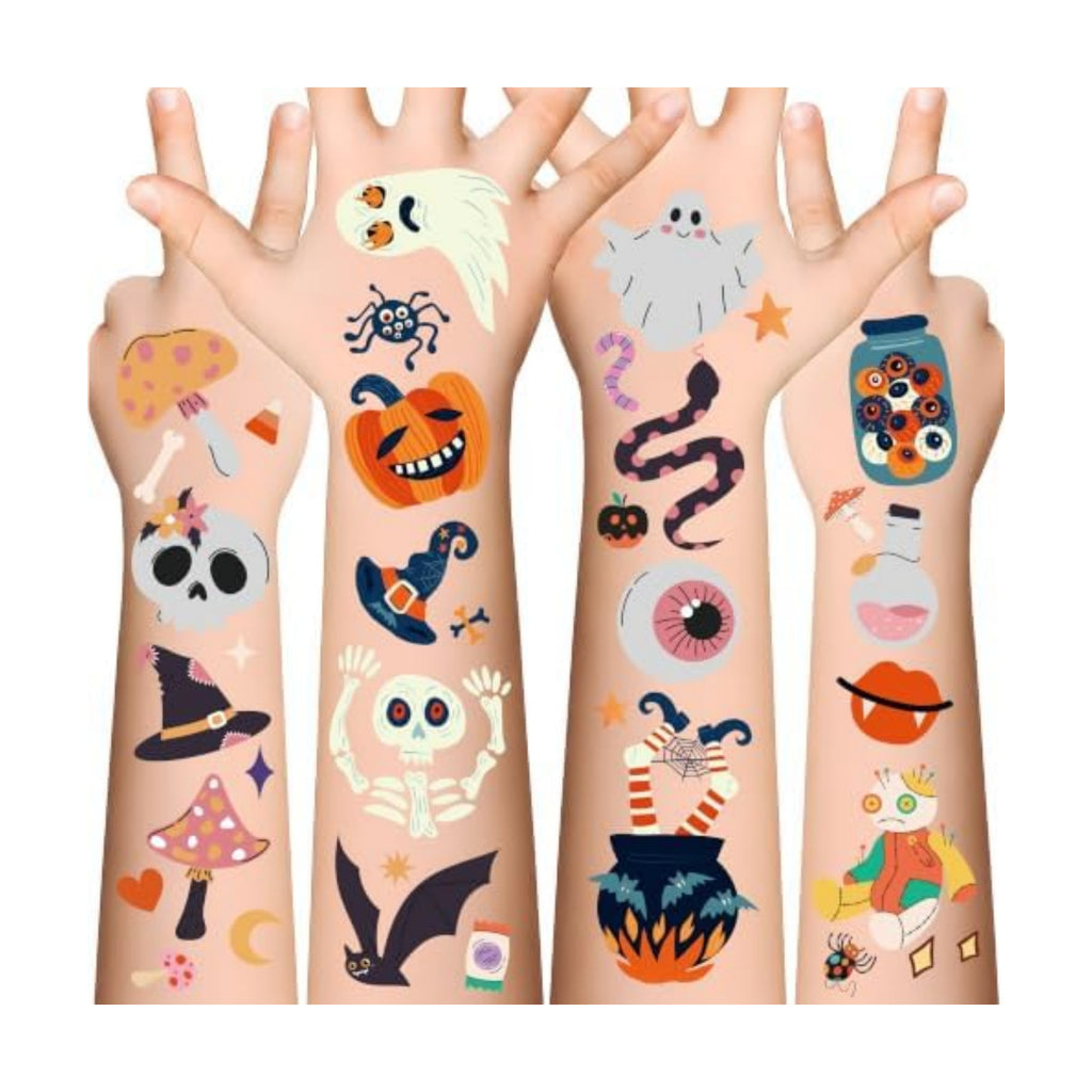 190 PCS Halloween Tattoos for Kids - Halloween Party Favors - Halloween Games Treats Toys Gifts Crafts Party Favors Supplies [Halloween Makeup]