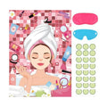 Hooqict Spa Party Games Pin The Cucumbers on The Girl Spa Birthday Party Supplies for Kids Girls Women, Large Sleepover Slumber Pin The Games Poster with 42 Cucumber Stickers