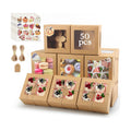 OAMCEG Cupcake Boxes, 6x6x3 Inches Cookie Boxes,50 Pack,Brown