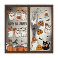 Horaldaily 28Pcs Fall Thanksgiving Window Clings, Ghost Pumpkin Cat Bat