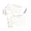 55PCS Advice and Wishes for the Mr and Mrs Cards, Double-Sided Wedding Advice Cards for New Couples Wedding Reception Decorations/Bridal Shower Party for Bride and Groom, Newlyweds